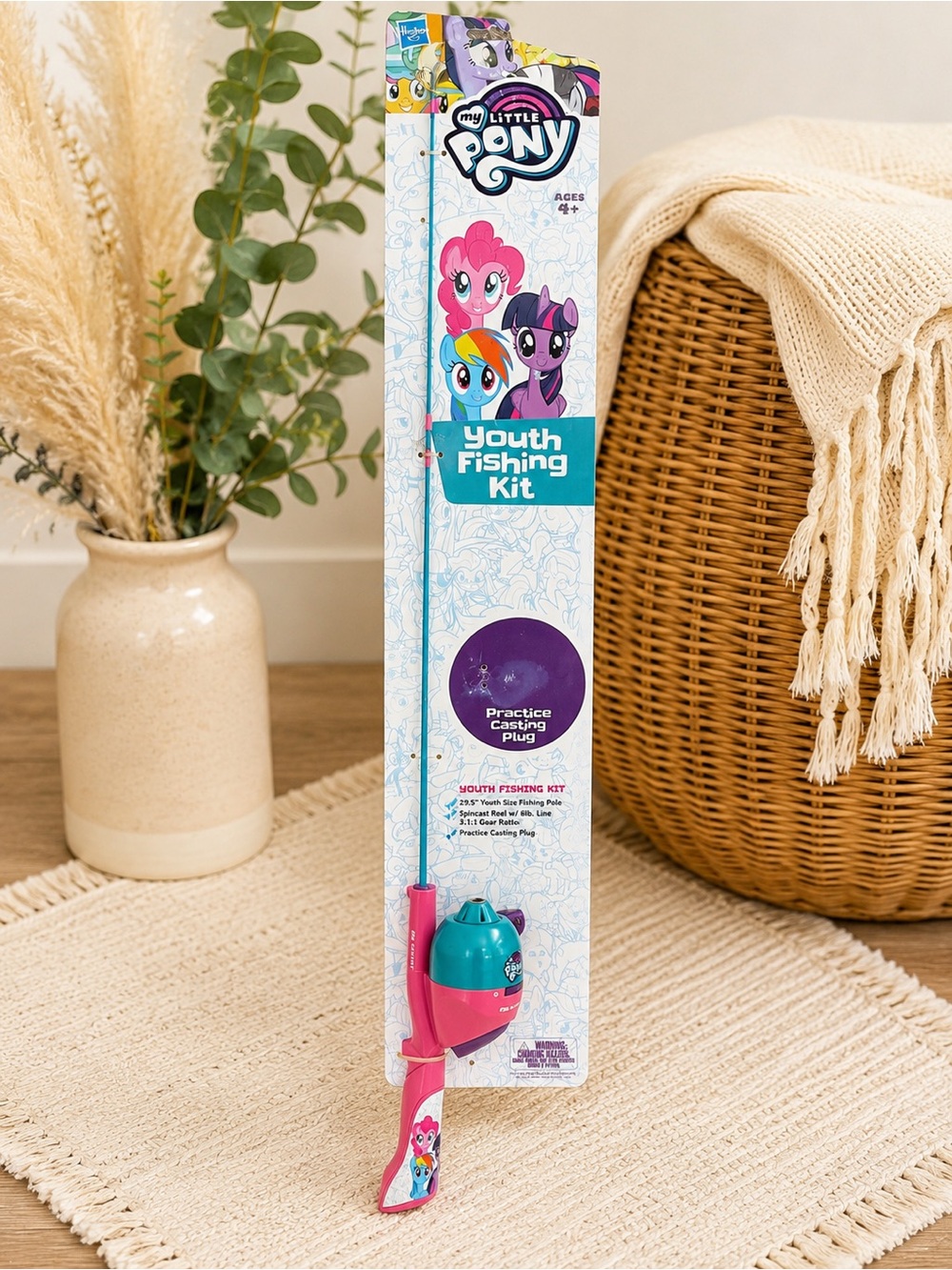My Little Pony Youth Girls Fishing Pole Kit - Pink Teal Purple